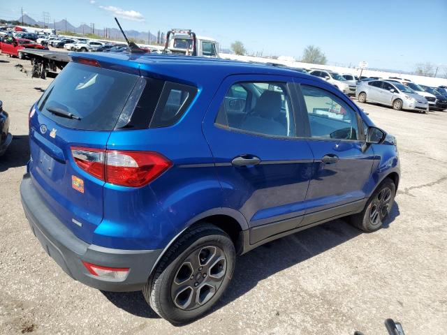 MAJ3S2FE0LC356883 - 2020 FORD ECOSPORT S BLUE photo 3