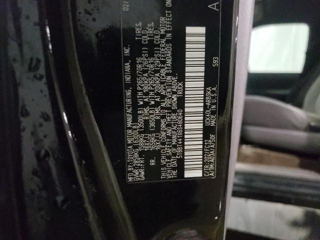 5TBBT441X6S480640 - 2006 TOYOTA TUNDRA ACCESS CAB SR5 BLACK photo 12