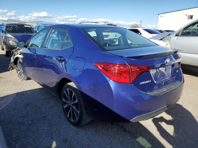 5YFBURHEXJP807862 - 2018 TOYOTA COROLLA L BLUE photo 2