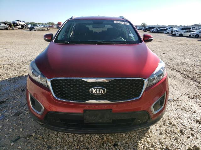 5XYPG4A50JG403399 - 2018 KIA SORENTO LX RED photo 5