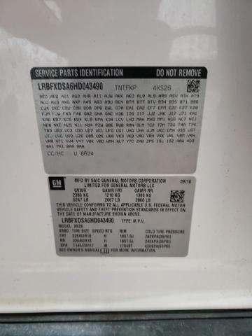 LRBFXDSA6HD043490 - 2017 BUICK ENVISION ESSENCE Սպիտակ լուսանկար 14