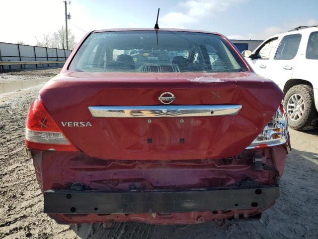 3N1BC1AP2BL378878 - 2011 NISSAN VERSA S RED photo 6