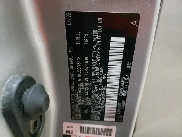 5TDGZRAH3NS554165 - 2022 TOYOTA HIGHLANDER XLE SILVER photo 13