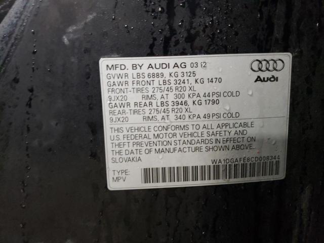WA1DGAFE8CD008344 - 2012 AUDI Q7 PRESTIGE 黑色 照片 12