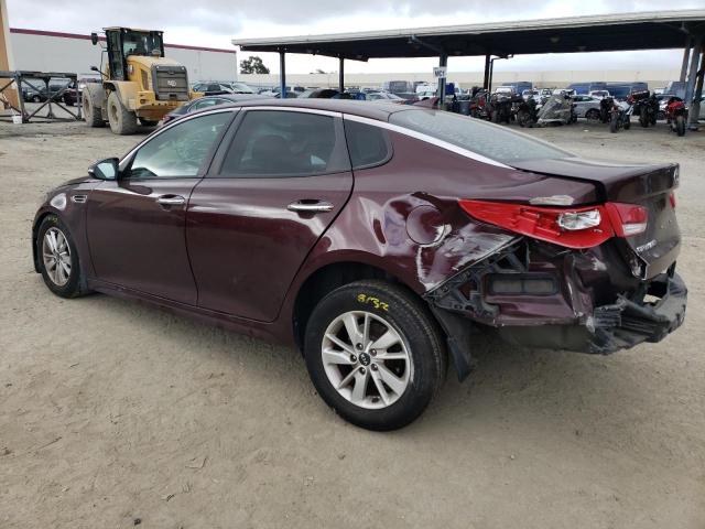 5XXGT4L35GG108187 - 2016 KIA OPTIMA LX MAROON photo 2