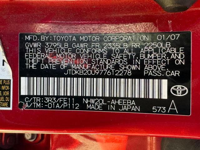 JTDKB20U977612278 - 2007 TOYOTA PRIUS RED photo 10