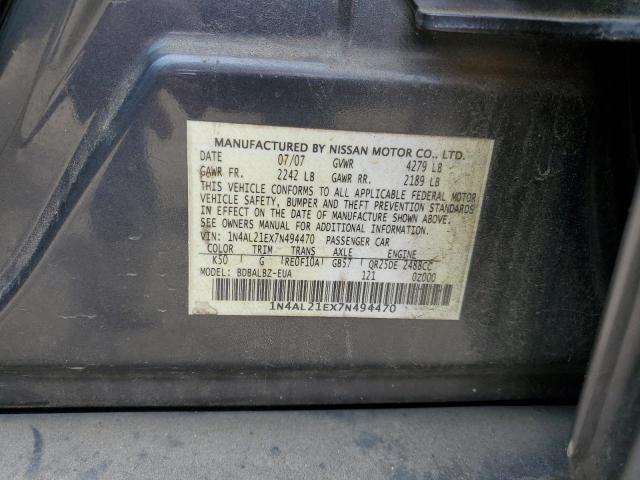 1N4AL21EX7N494470 - 2007 NISSAN ALTIMA 2.5 GRAY photo 12