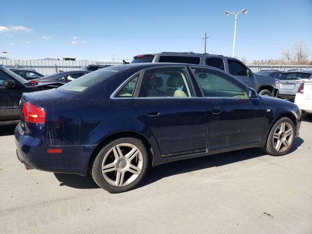 WAUAF78EX8A100444 - 2008 AUDI A4 2.0T BLUE photo 3