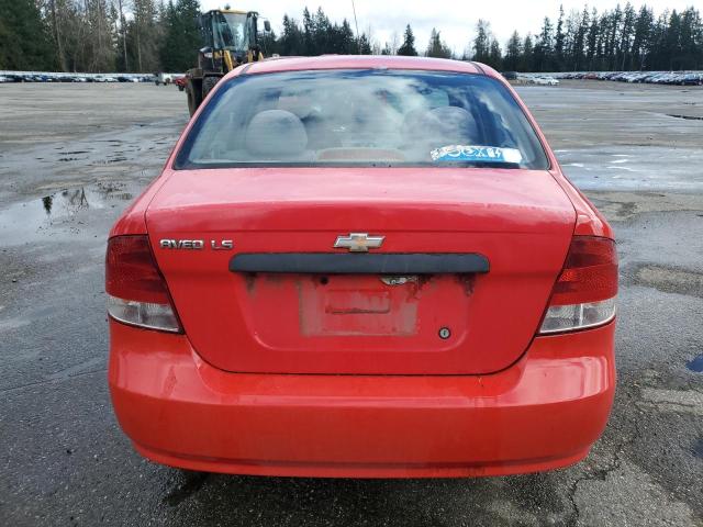 KL1TJ52624B248065 - 2004 CHEVROLET AVEO LS RED photo 6