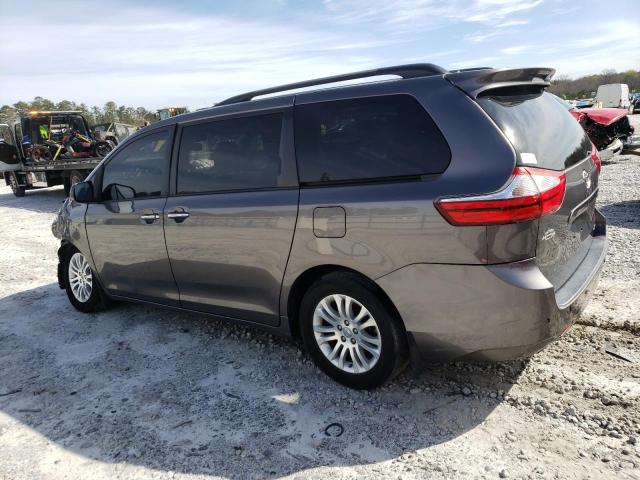 5TDYZ3DC2HS809698 - 2017 TOYOTA SIENNA XLE GRAY photo 2