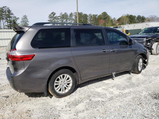 5TDYZ3DC2HS809698 - 2017 TOYOTA SIENNA XLE GRAY photo 3