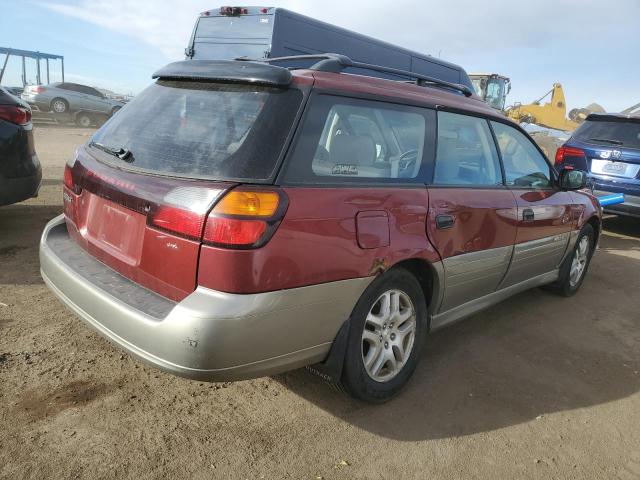 4S3BH665627617369 - 2002 SUBARU LEGACY OUTBACK BURGUNDY photo 3