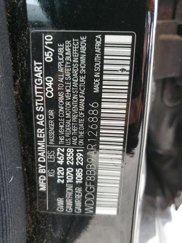 WDDGF8BB9AR126886 - 2010 MERCEDES-BENZ C 300 4MATIC BLACK photo 12