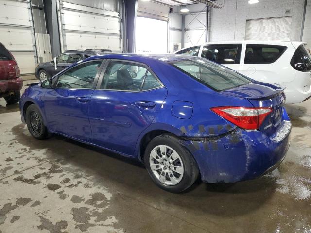 5YFBURHE0GP476265 - 2016 TOYOTA COROLLA L BLUE photo 2