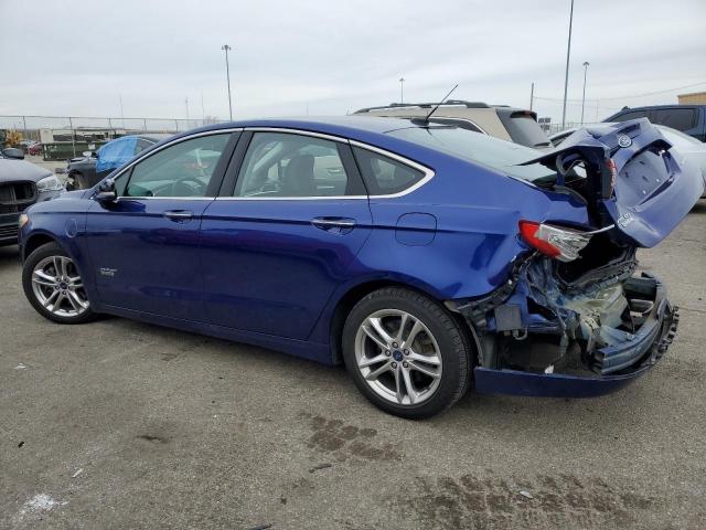 3FA6P0SU1GR320708 - 2016 FORD FUSION TITANIUM PHEV BLUE photo 2