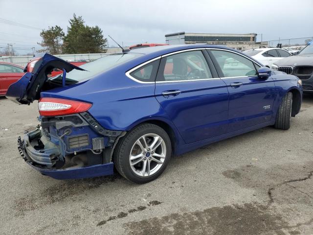 3FA6P0SU1GR320708 - 2016 FORD FUSION TITANIUM PHEV BLUE photo 3