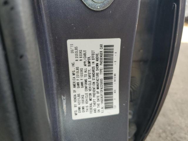 1HGCR2F73FA226895 - 2015 HONDA ACCORD EX GRAY photo 13