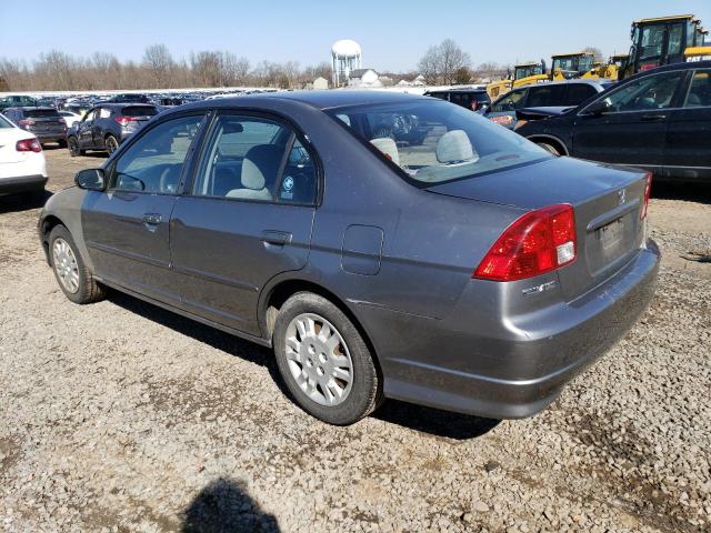 2HGES16504H546017 - 2004 HONDA CIVIC LX GRAY photo 2