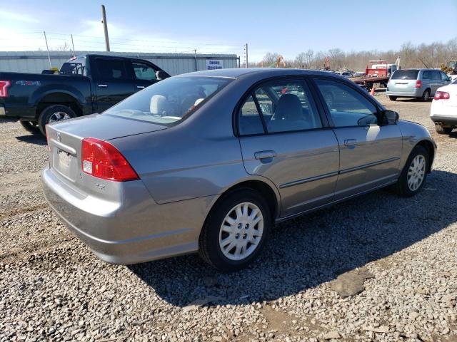 2HGES16504H546017 - 2004 HONDA CIVIC LX GRAY photo 3