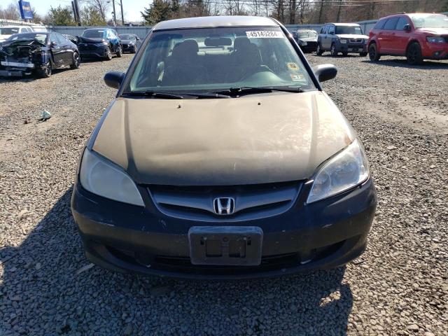 2HGES16504H546017 - 2004 HONDA CIVIC LX GRAY photo 5