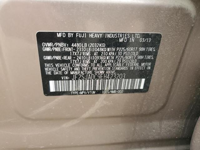 JF2SJADC9EH423203 - 2014 SUBARU FORESTER 2.5I PREMIUM TAN photo 12