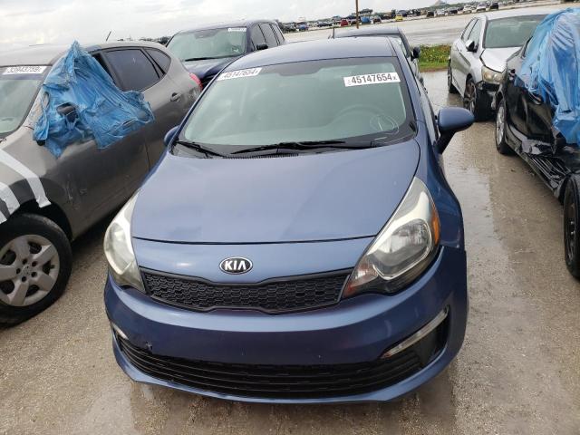 KNADM4A38G6684113 - 2016 KIA RIO LX BLUE photo 5