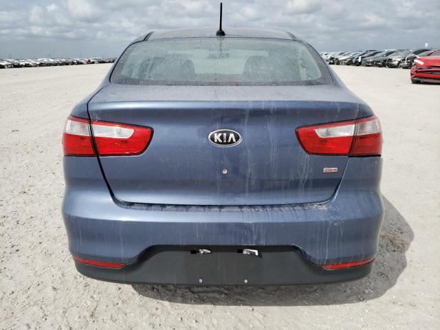 KNADM4A38G6684113 - 2016 KIA RIO LX BLUE photo 6