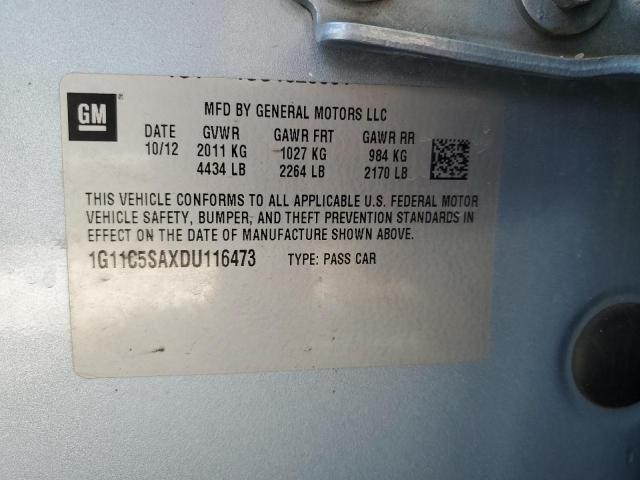 1G11C5SAXDU116473 - 2013 CHEVROLET MALIBU 1LT BLUE photo 12