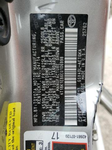 4T1BK1EB6EU106998 - 2014 TOYOTA AVALON BASE 棕色 照片 12