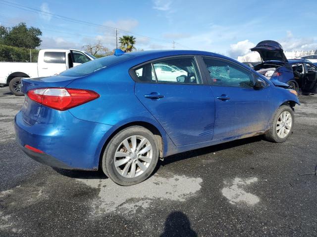 KNAFX4A63E5209174 - 2014 KIA FORTE LX BLUE photo 3