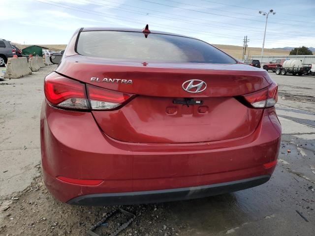 5NPDH4AE0FH566036 - 2015 HYUNDAI ELANTRA SE RED photo 6