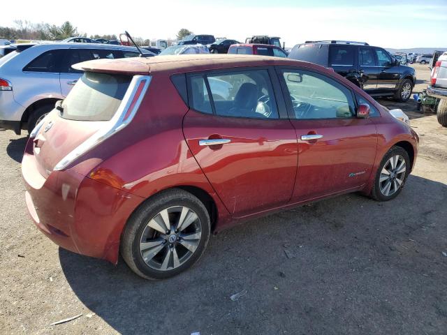 1N4AZ0CP0DC422282 - 2013 NISSAN LEAF S BURGUNDY photo 3