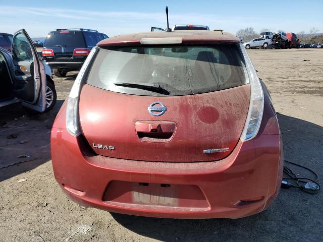 1N4AZ0CP0DC422282 - 2013 NISSAN LEAF S BURGUNDY photo 6