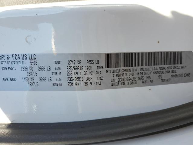 2C4RC1GG4JR314605 - 2018 CHRYSLER PACIFICA LIMITED WHITE photo 13