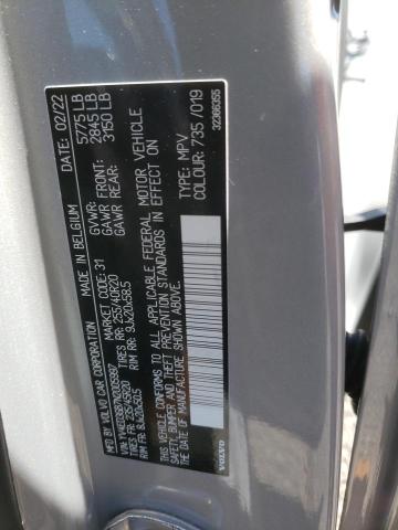 YV4ED3GB7N2005997 - 2022 VOLVO C40 P8 RECHARGE ULTIMATE SILVER photo 12