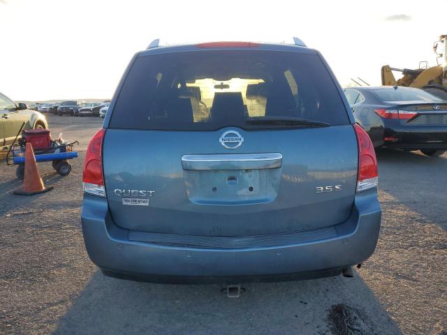 5N1BV28U79N105711 - 2009 NISSAN QUEST S BLUE photo 6