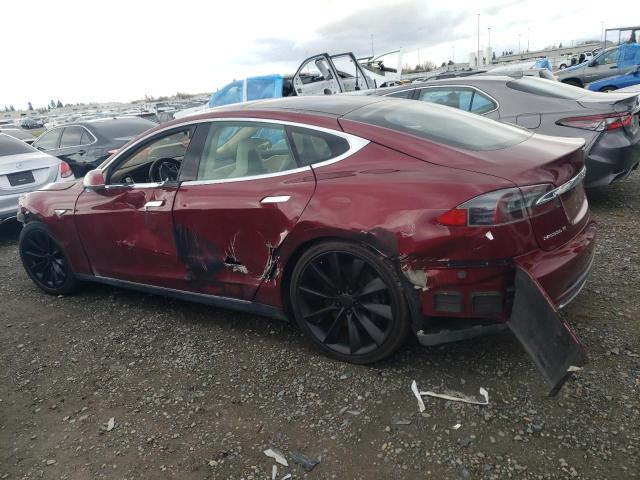 5YJSA1DN3CFS00961 - 2012 TESLA MODEL S Tünd qırmızı foto 2