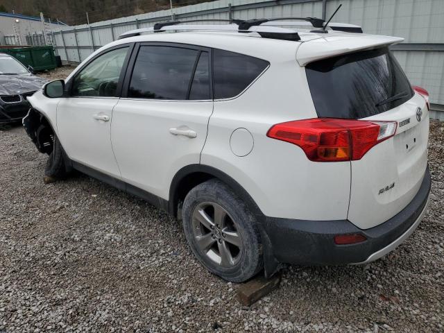 JTMRFREV4FD148491 - 2015 TOYOTA RAV4 XLE WHITE photo 2