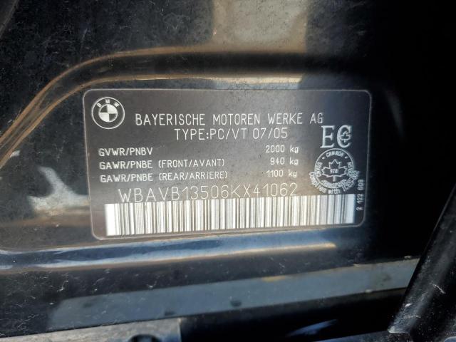 WBAVB13506KX41062 - 2006 BMW 325 I BLACK photo 12