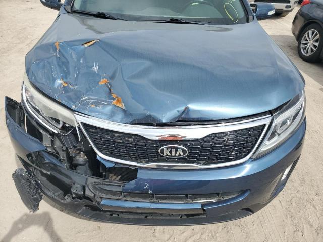 5XYKT3A66EG446210 - 2014 KIA SORENTO LX BLUE photo 12