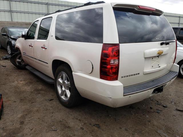 1GNSCKE00DR163504 - 2013 CHEVROLET SUBURBAN C1500 LTZ WHITE photo 2