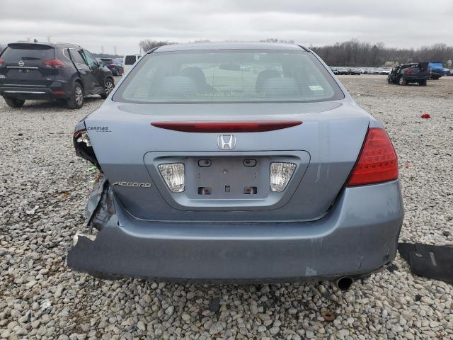 1HGCM56457A123436 - 2007 HONDA ACCORD LX BLUE photo 6