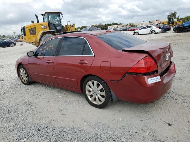 1HGCM66597A057732 - 2007 HONDA ACCORD EX RED photo 2