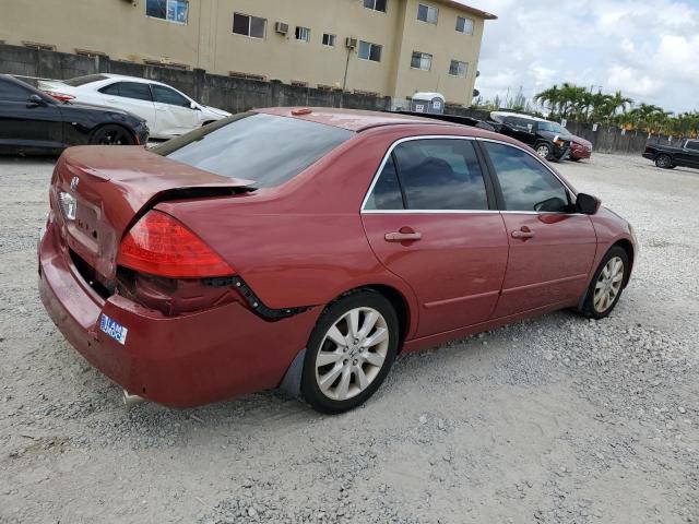 1HGCM66597A057732 - 2007 HONDA ACCORD EX RED photo 3