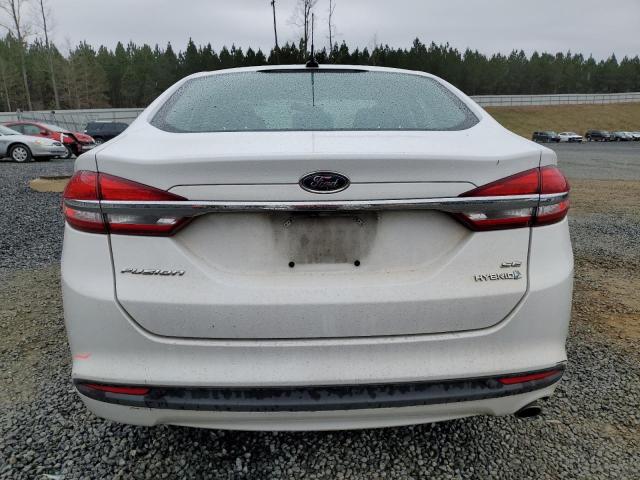 3FA6P0LU5HR285400 - 2017 FORD FUSION SE HYBRID WHITE photo 6