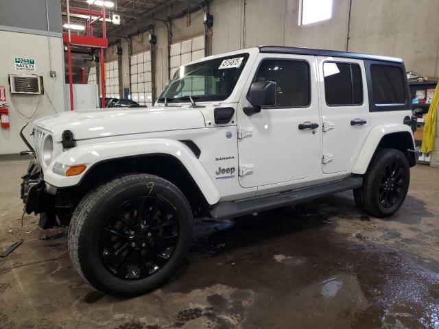 1C4JJXP65NW272312 - 2022 JEEP WRANGLER U SAHARA 4XE WHITE photo 1
