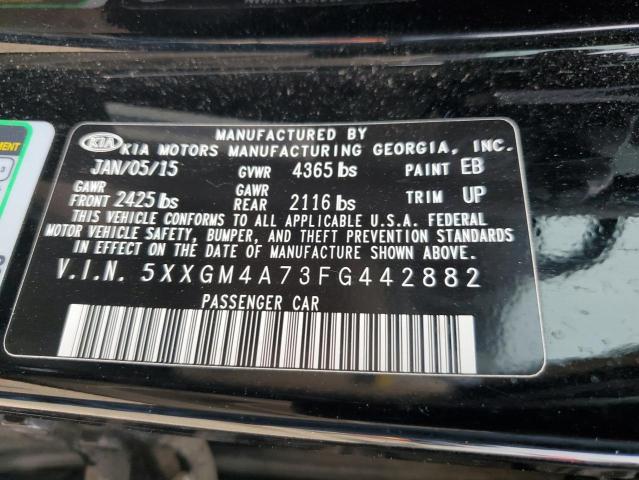 5XXGM4A73FG442882 - 2015 KIA OPTIMA LX BLACK photo 13