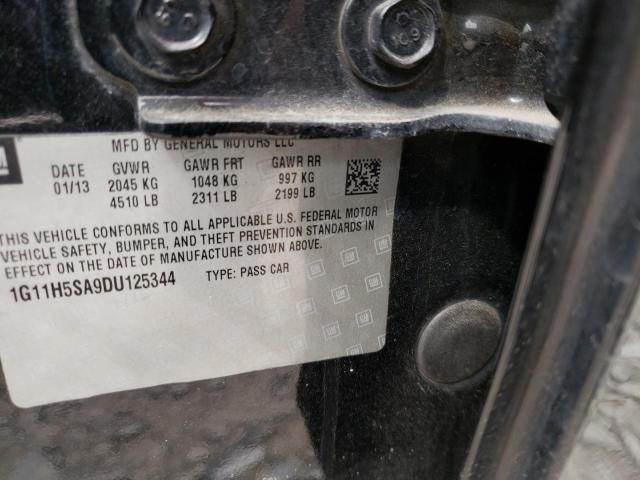 1G11H5SA9DU125344 - 2013 CHEVROLET MALIBU LTZ შავი ფოტო 13