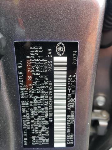 4T1G11AK3PU768507 - 2023 TOYOTA CAMRY SE NIGHT SHADE GRAY photo 13