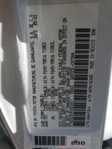 3TYRZ5CN7NT021017 - 2022 TOYOTA TACOMA ACCESS CAB თეთრი ფოტო 13